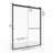 Rotolo - W x 70'' H Bypass Door Semi-Frameless Shower Door with-1904246029