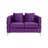 Nashyah Neo-Classical Nostalgia Velvet Loveseat With 2 Pillows