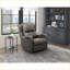 Recliners for Living Room, Slate Grey Faux Leather Reclining Chair with Tab Pull | Solid Wood Frame | 1pc