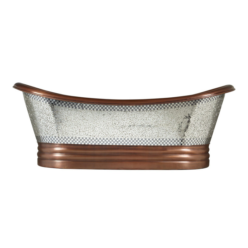 1727mm x 787mm Soaking Copper Bathtub