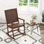 Chaise berçante en bois massif Kobin