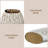 Metal Gold & White Oval Textured Floor Vases