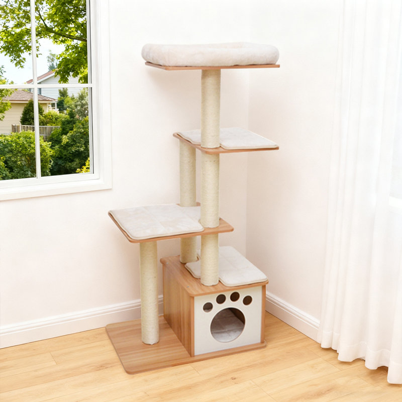 Multi-Layer Plush Cushioned Cat Tree