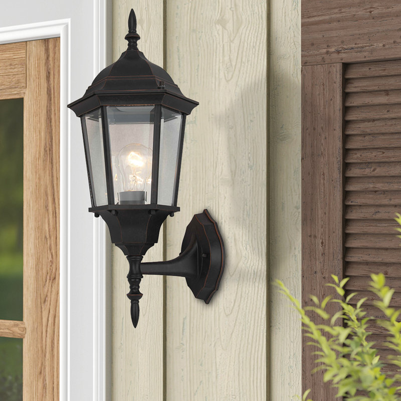 Lanterne murale d'extérieur Linhurst, Bronze huilé, H 19,5 po x l 8 po x P 8 po, 60
