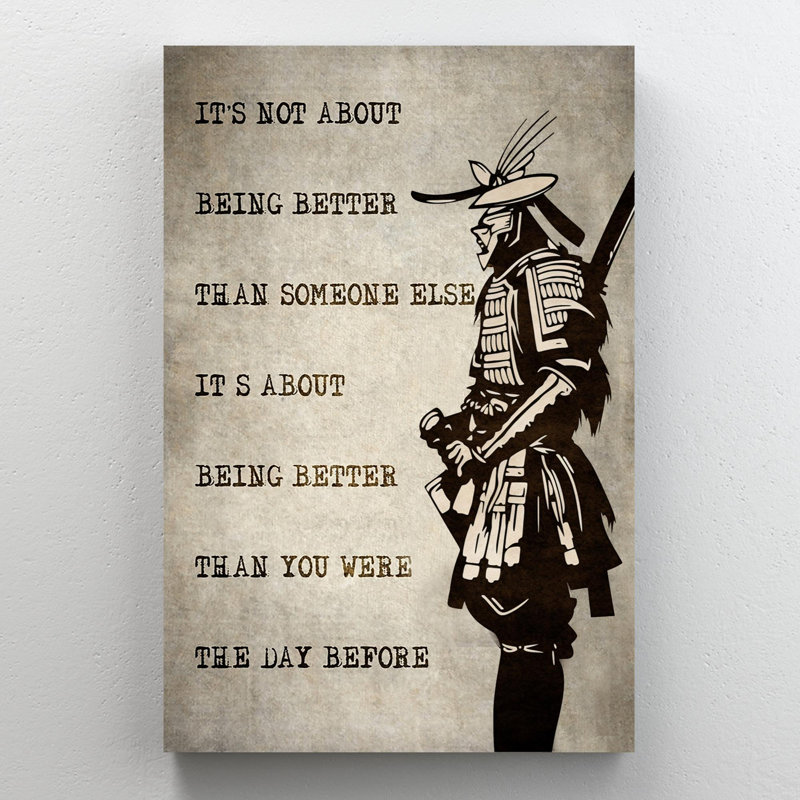 Samurai Its Not About Being Better - 1 pièce Recta Samurai Its Not About Being Better - 1 pièce, reproduction d'art graphique sur toile tendue