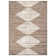 Beige Brown Geometric Stripe Area Rug