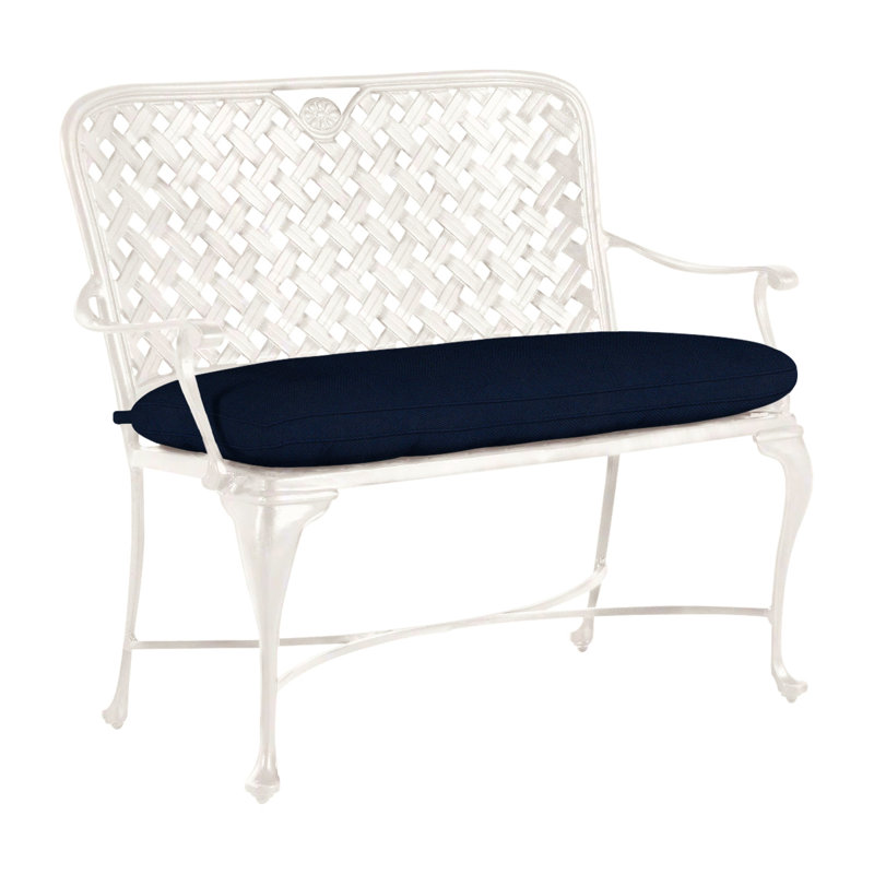 Banc en aluminium Provance - Terre antique, Terre antique, Trépointe, Velours indigo