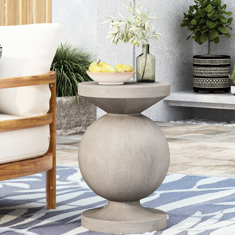 Table de bout légère en béton - Accessoire de bureau moderne au décor contemporain