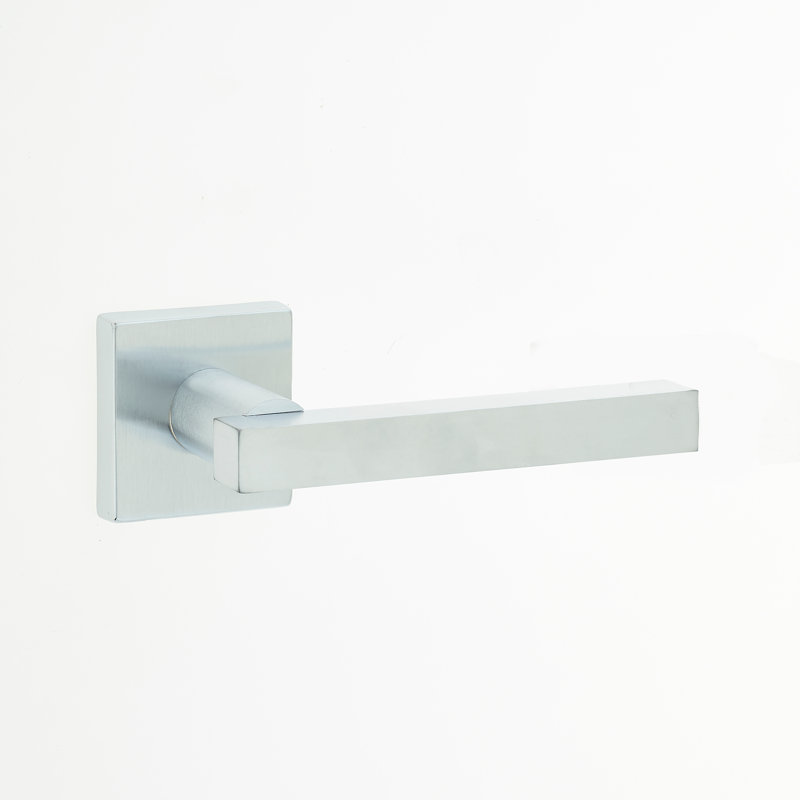 Cube Door Handle, Satin Chrome