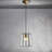 9" Minimalist Angled Ceiling Lantern Brown Glass Chandelier 1-Light Rustic Modern Pendant Light