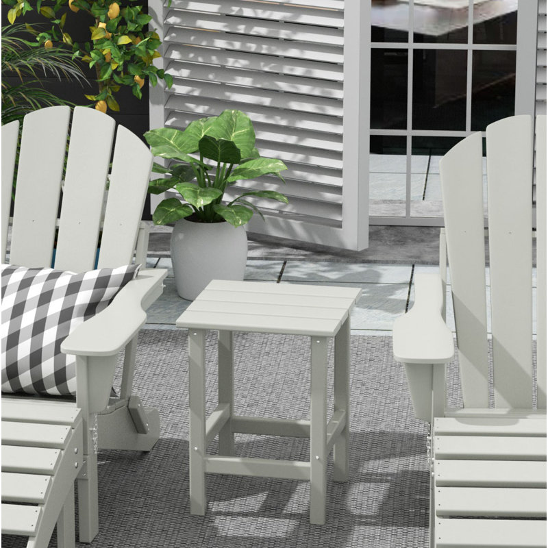 Laguna All Weather Adirondack Outdoor HDPE Side Table, Sand