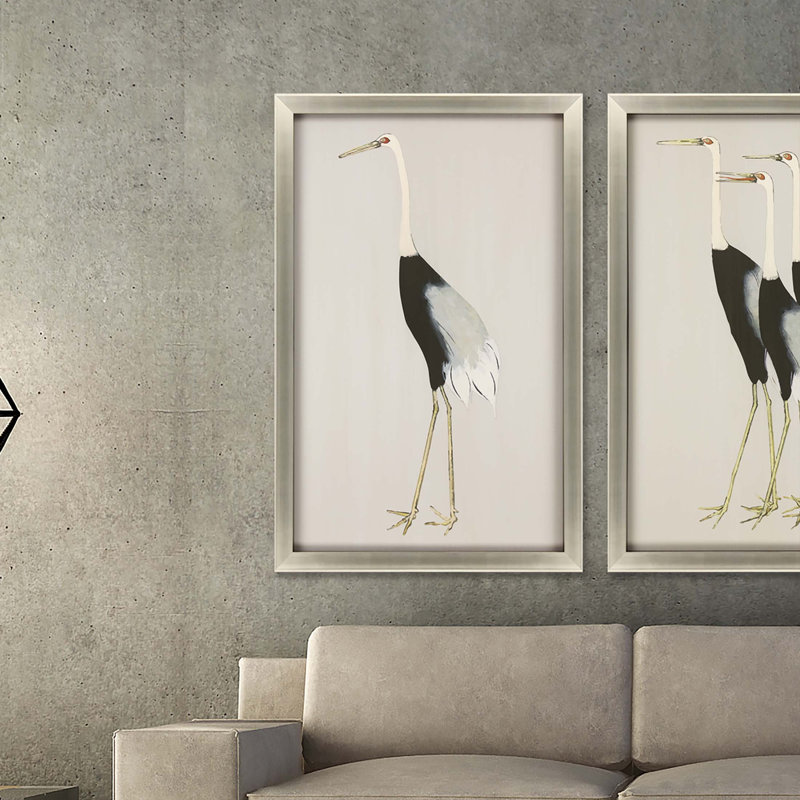 Birds of a Feather I par Climente - Shadowbox, ensemble de peintures sur papier