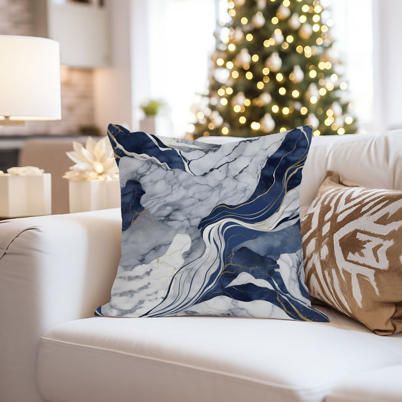 Abstract Geode Marble Dream IX Pillow Cover, 18"H x 18"W