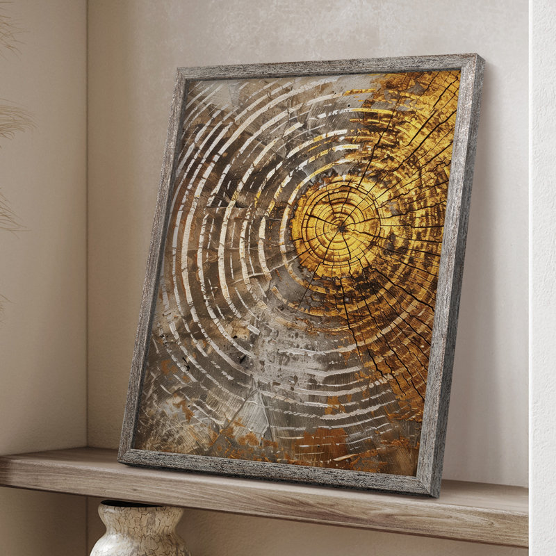 ABSTRACT Series Cxxxvi, reproduction encadrée - bois massif, H 11 po x l 9 po