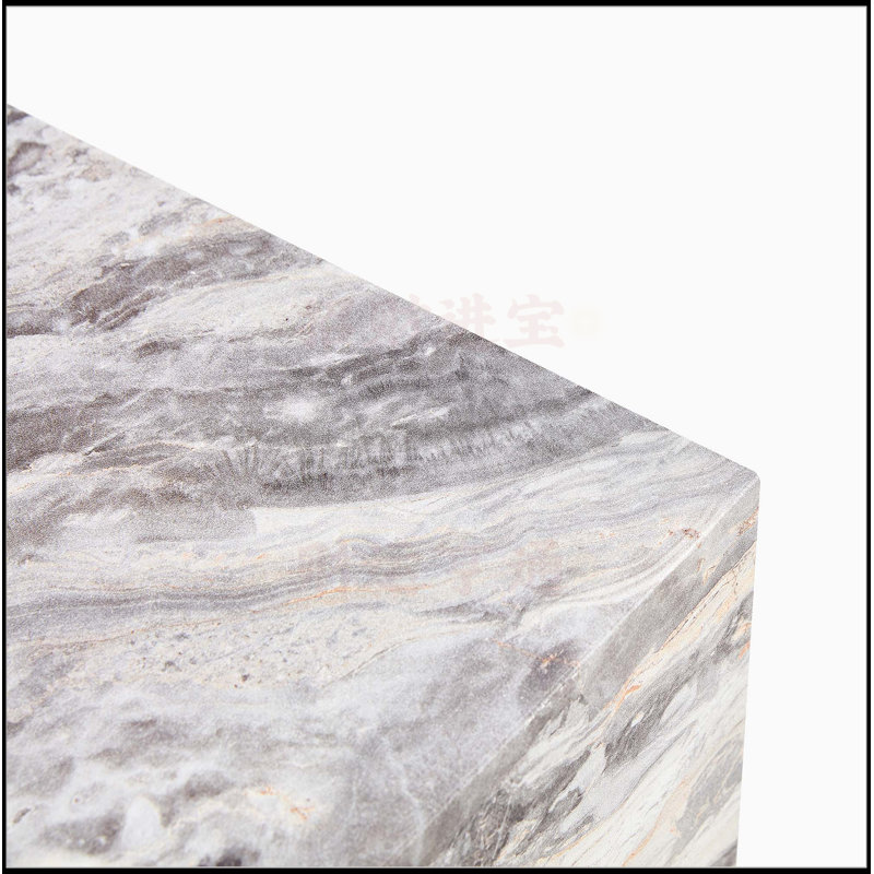 Table basse en panneau de fibres à densité moyenne Inch, Gris, 11.81" H x 39.37" L x 23.62" W