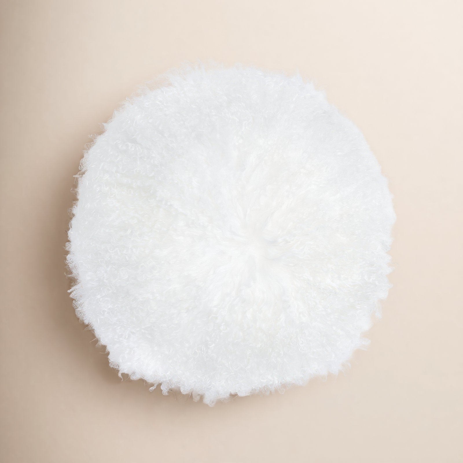 Ruffled Throw Pillow, White