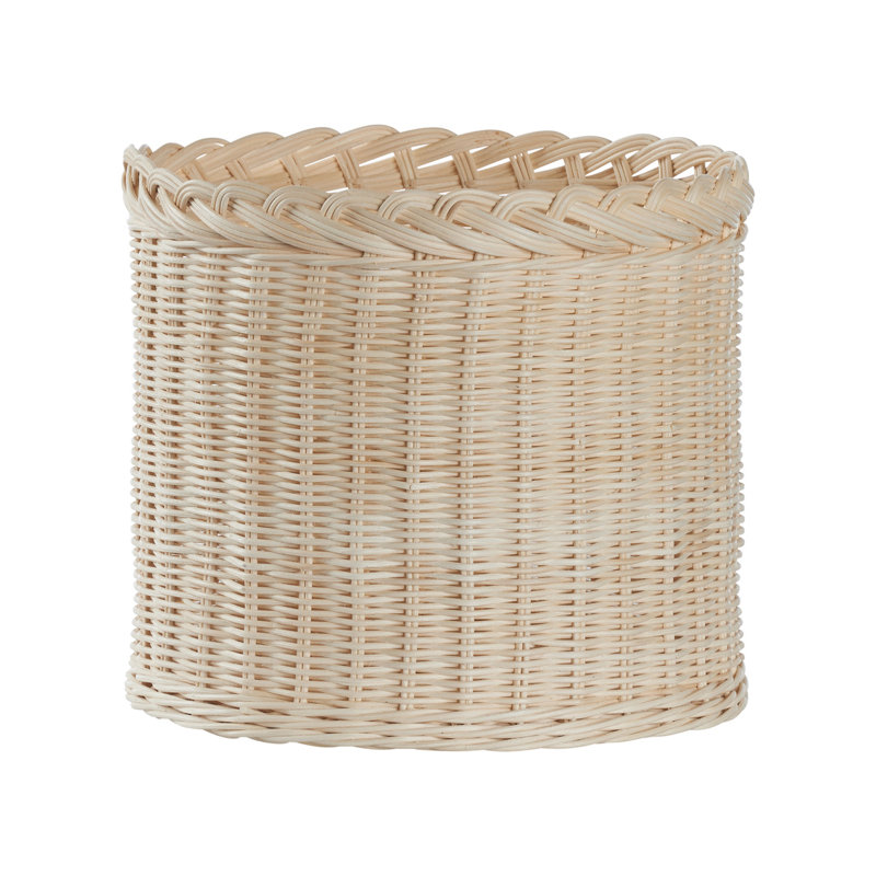 Amanda Lindroth Braided Wicker Planter, 5" H x 6" W x 6" D