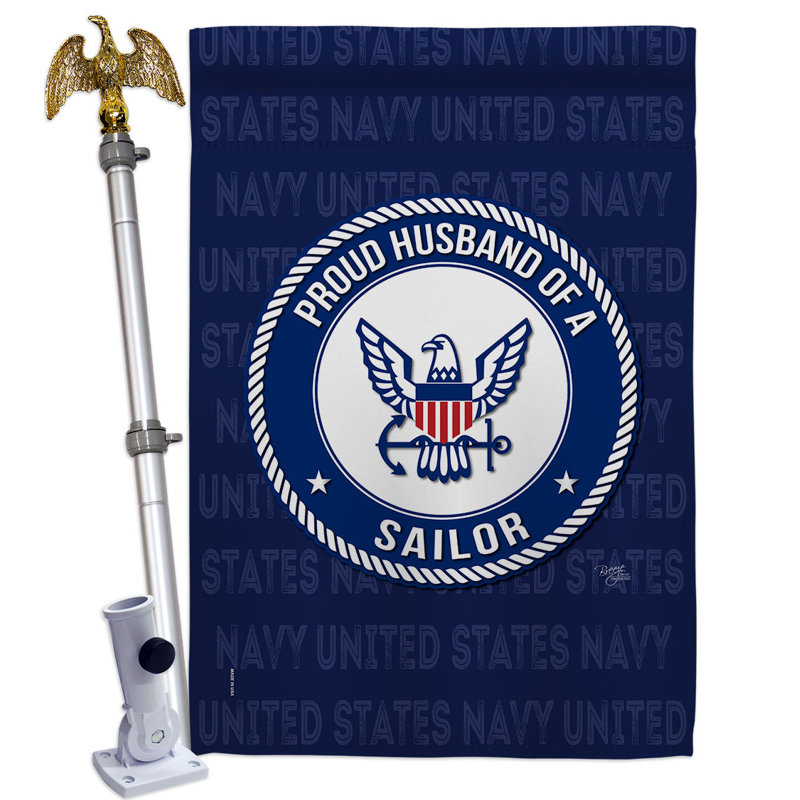 Double Sided 40'' H x 28'' W Polyester Flag Set