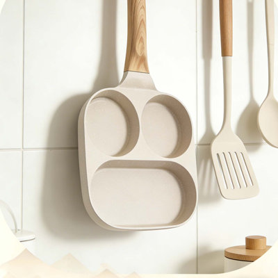 3-in-1 Nonstick Egg Pan Divided Grill Frying Pan For Kitchen