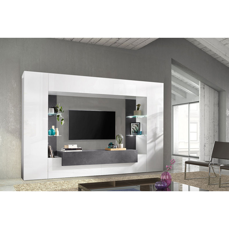 Kirsty Unfinished Entertainment Centre for TVs up to 65", White/Report