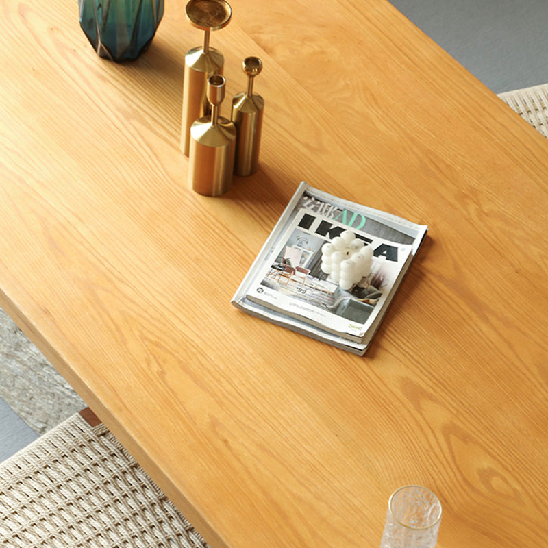 Table de salle à manger rectangulaire moderne en chêne simple, L 31,49 po x L 62,99 po