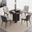 Ensemble de table de salle à manger 39,37 "moderne noir avec 4 chaises pour la cuisine, le bar, le salon et le petit espace-1950175070-1950175101