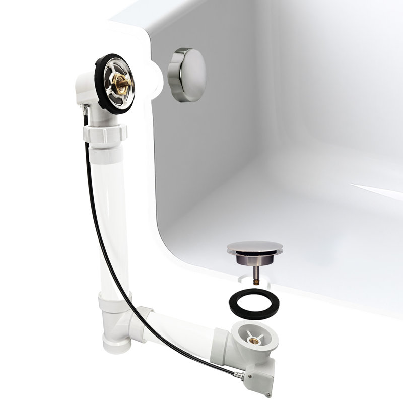 Drain de baignoire à pattes, Nickel poli