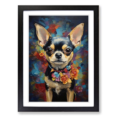 Chihuahua Contemporary - Single Picture Frame Print on Wood