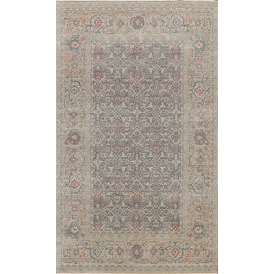 Tapis oriental vert foncé / beige / rouge