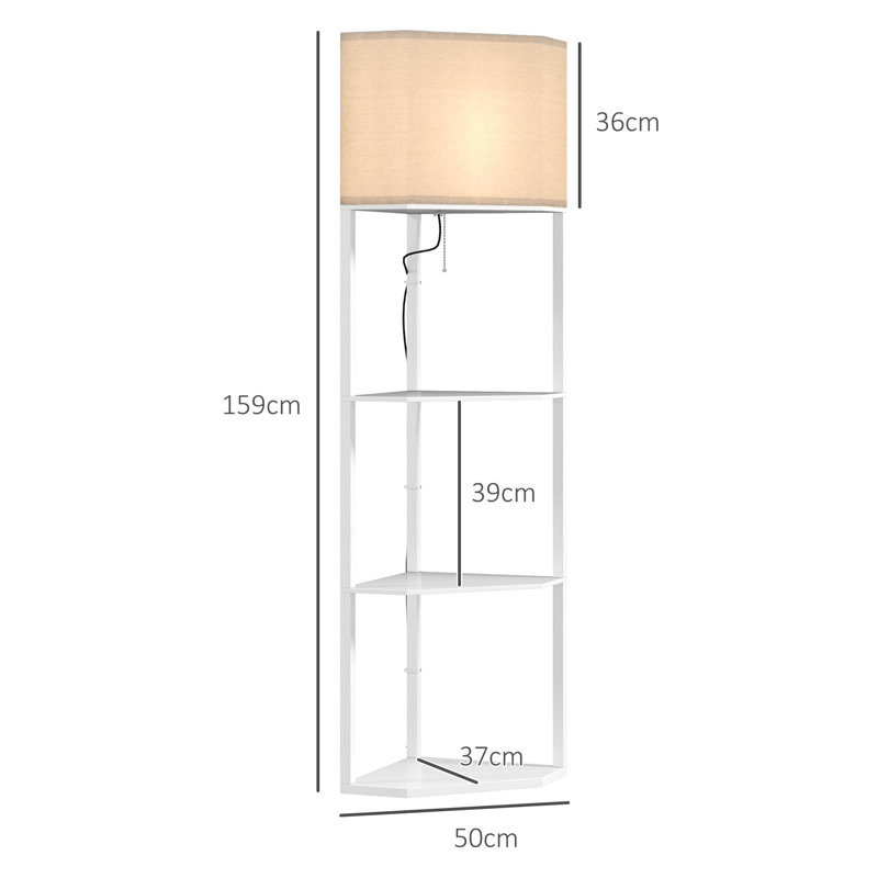 Roxan 159cm Novelty Floor Lamp, White