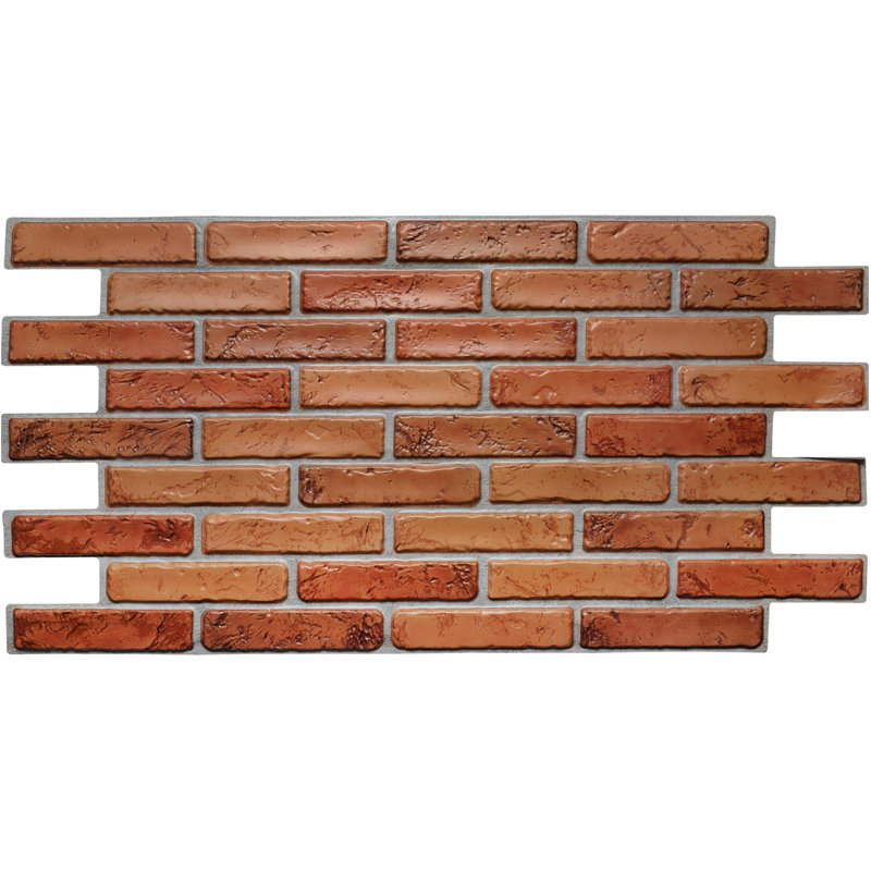20" x 38" 3D Wall Panel (10-Pack), Dark Red Natural