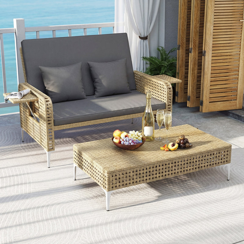 121cm Long Double Chaise, Grey