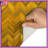 Yellow Chevron Pattern Bath Mat-1689467719