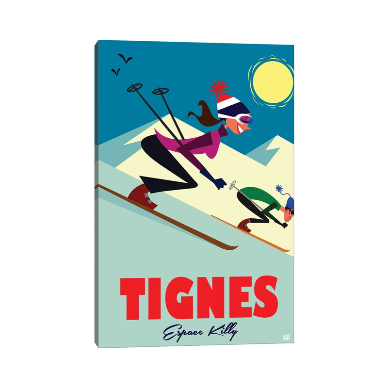 Tignes Espace Killy by Gary Godel - Gallery-Wrapped Canvas Giclée on Canvas, 30.48 cm H x 45.72 cm W, Canvas