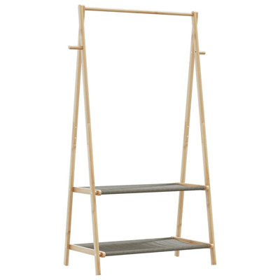  Clothes Rack With Shelves 37.8"X17.9"X59.3" Bamboo