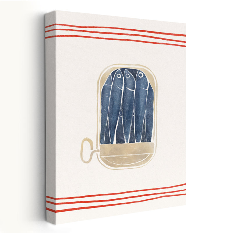 Sardines - art de poisson de cuisine, H 60 po x l 40 po