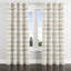 Rideaux à rayures - Rideau à œillets en lin doux beige et blanc moderne - 1 panneau-196001684-196001682