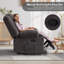 Fauteuil inclinable chauffant manuel de 34,65 po de largeur à massage manuel doux avec porte-gobelets et télécommande-1921038396