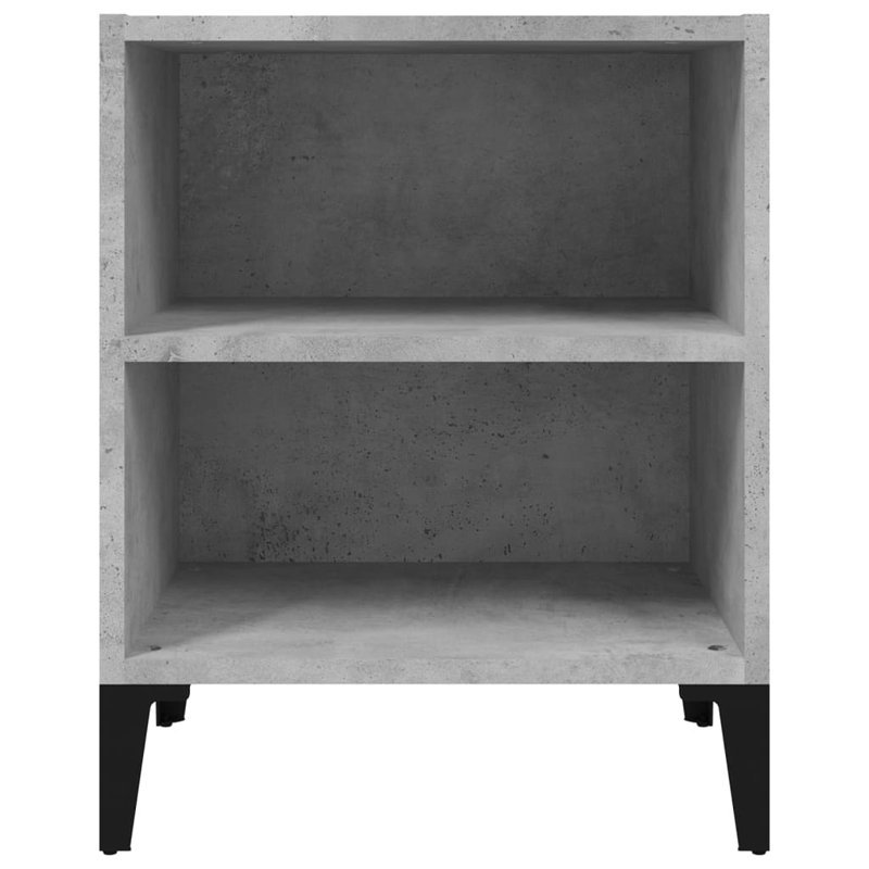 Southsea 40 cm W Bedside Table, Concrete Grey, Individua