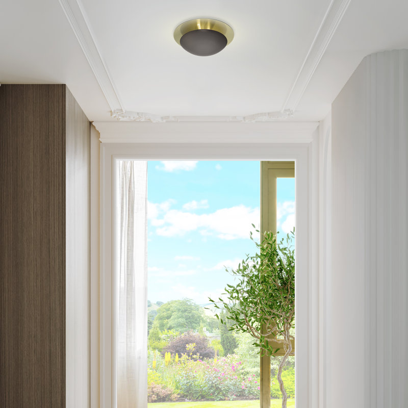 Rocher Steel Semi-Flush Sconce/Wall Sconce, English Bronze, Brown