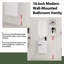 Ensemble de meuble-lavabo simple 16 po avec plateau en céramique et support de rangement flottant 16 po-1218754192