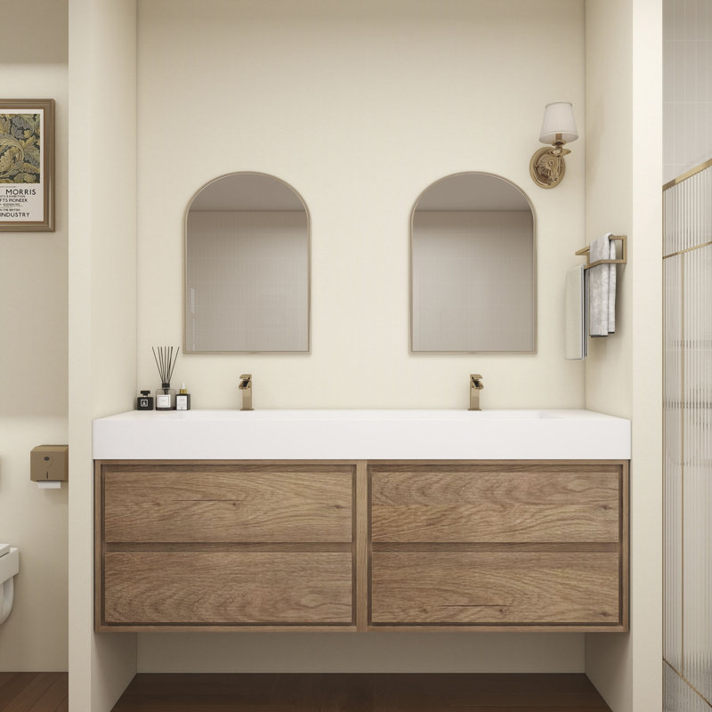 Victoria 84''Bathroom Vanity Base, Teak Oak