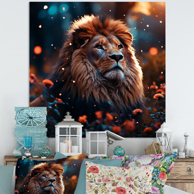 Royal Lion Portrait III - Lion Animal Wall Decor