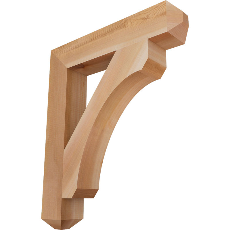 H Support en bois / corbeau, Western Red Cedar (Smooth), H 26 po x l 3,5 po x P 22 po