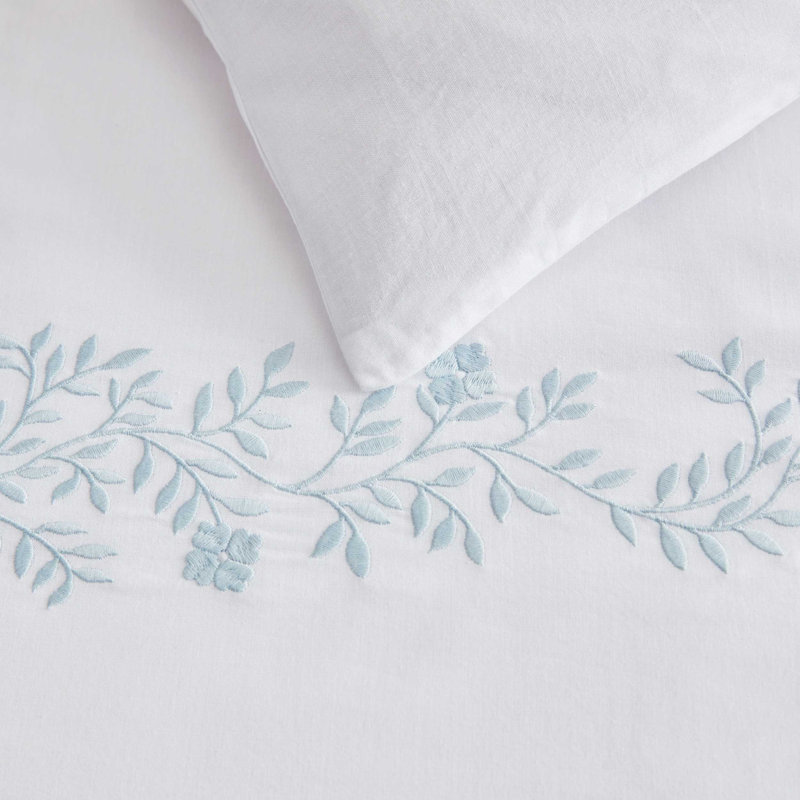 Ensemble de housse de couette en coton Martha Stewart, Édredon pour très grand lit + 2 taies décorativ