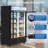Commercial Glass Door Refrigerator With LED Lighting - 36.3 Cu.Ft Upright Beverage Cooler With Double Swing Doors, Ideal For Home, Store, Gym, Or Office