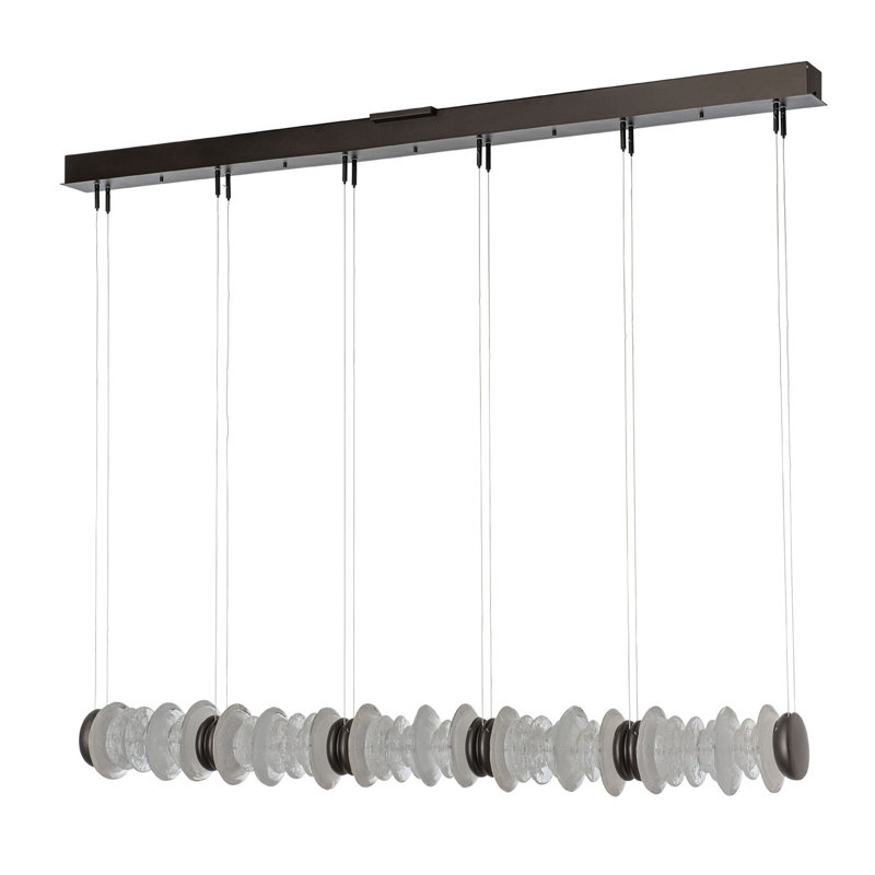 Cairn Linear LED Pendant - White, Oil Rubbed Bronze