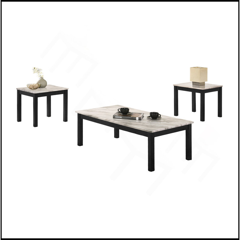 Magnifique ensemble de table basse 1X et 2 tables de bout 3Pc