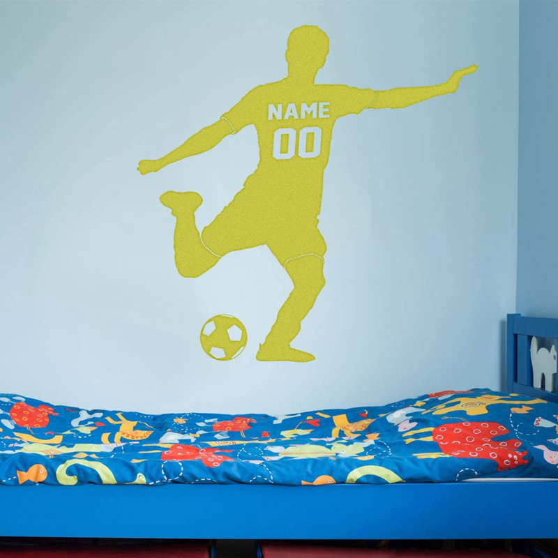 Adhésif décoratif footballeur, H 18 po x l 18 po, Or