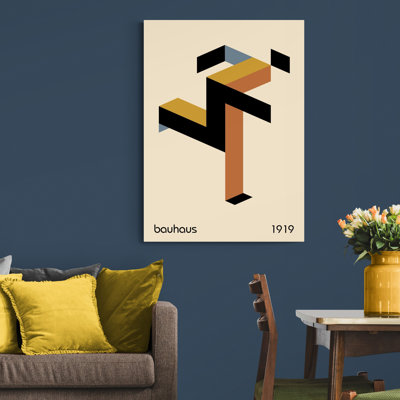Bauhaus Running Man - Wrapped Canvas Print